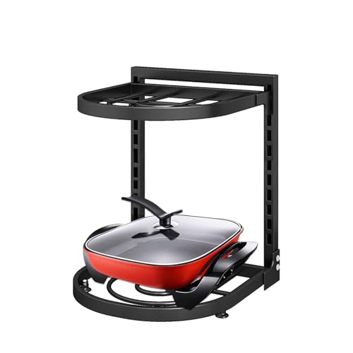 Scaffale portaoggetti per pentole, regolabile, per riporre pentole e padelle, salvaspazio, per riporre pentole in controsoffitti, lavandini, angoli