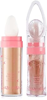 Polvo De Hadas Shimmer Face and Body Highlighter Powder Stick Makeup, High-pigmented Long-lasting Waterproof Sparkle Patting Powder, Brighten Face Eyes Lips Hair Body Glow (gold)
