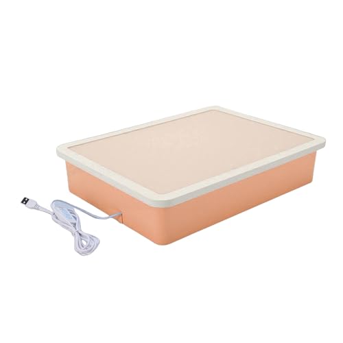 Luocute Mesa de Luz LED para Niños, Caja de Luz Sensorial con 10 Niveles de Brillo y 3 Temperaturas de Color, para Pintar con sand, Calcar Plantillas, Caligrafía, Dibujar (ORANGE)