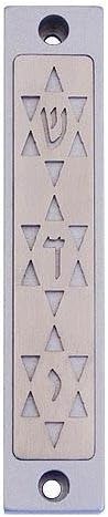 Agayof Star of David Cut-Out Mezuzah 2 x 10cm - Teal