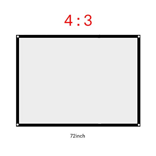 Pantalla de proyección portátil plegable 72 pulgadas 4:3 miniatura 6