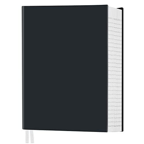 Journal A4 400 pages à pois carnet de notes en cuir noir avec papier épais pour bullet journal