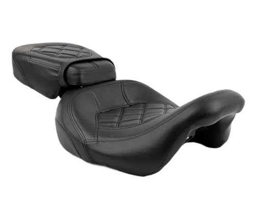 Selle moto Street Glide FLHX et Road King FLHR selle conducteur passager confort touring bleu