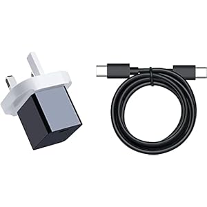 15 W Type-C Wall Charger with USB-C Cable for Fire HD 10 and Fire HD 8 Tablet