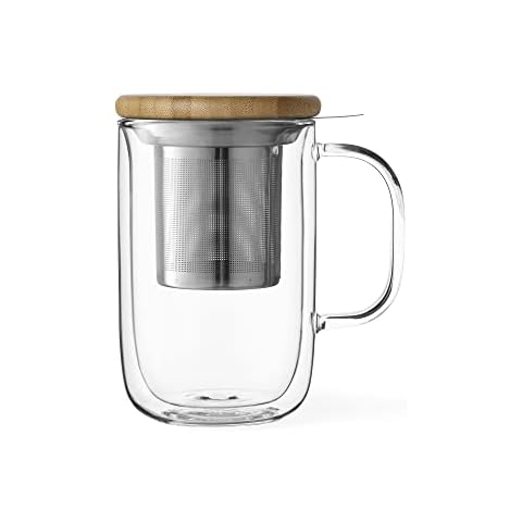 Viva Scandinavia Borosilicate Glass Tea Cup with Lid Cover