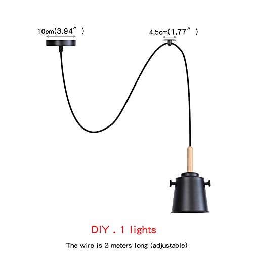 Lámpara de Araña de Techo de Bricolaje Ajustable Estilo Retro HNVBDOPAE 2