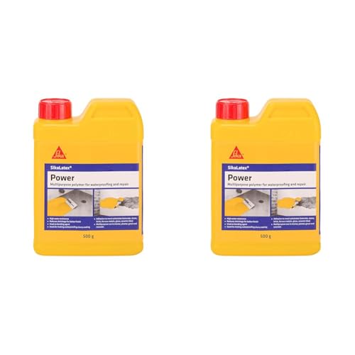 Image of SIKA - SikaLatex Power - Concentrated multipurpose polymer for waterproofing and reparing mortars - 500g (Pack of 2)