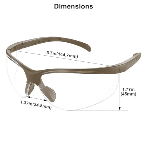 Image of xaegistac Safety Glasses Anti-fog Shooting Glasses, ANSI Z87 Shooting Eyewear Eye Protection with Hard Case