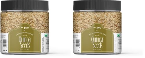 Image of Jivo Premium Quinoa Gluten Free | Gluten-Free | Saponin Free | High Protein & Fiber | Healthy Breakfast, Diet Food for Weight Management | 100% Wholegrain Cereal | Quinoa Jar 200g (Pack of 2)
