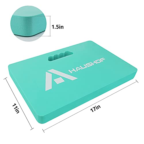 Haushof Thick Kneeling Pad, Waterproof Kneeling Mat, Durable Foam Cushion Knee Pads For Gardening, House Cleaning, Mechanics Work , 17 X 11 X 1.5 Inch, Green #TOP1