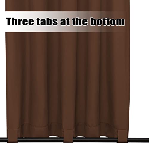 Image of Easy-Going Outdoor Curtains for Patio 1 Panel, 54x120 inch, Brown | Waterproof, Windproof, Weatherproof Privacy Outdoor Curtains for Cabanas Porches and Pergolas, Grommet Top and Tab Bottom
