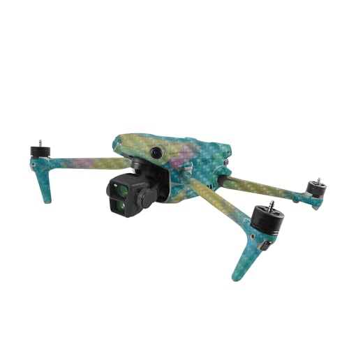Image of MightySkins Carbon Fiber Skin Compatible with DJI Air 3 - Watercolor Blue | Protective, Durable Textured Carbon Fiber Finish | Easy to Apply