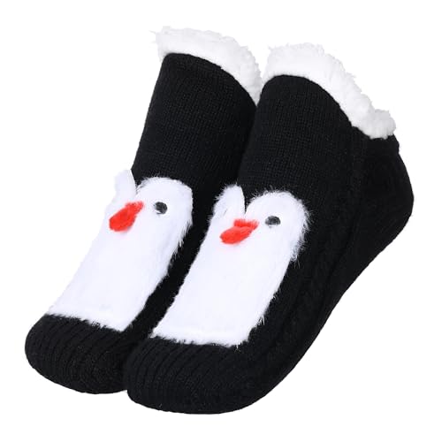 Image of ZYZX Cute Animal Slipper Socks for Women with Grips,Fuzzy Socks Indoor