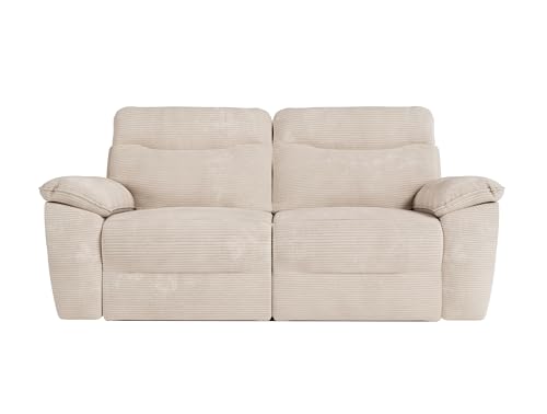 LOUNGITUDE Canapé de Relaxation électrique Ross 3 Places en Velours côtelé