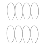Motique Accessories Thin Plastic Headband - Set of 8-White