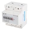 Electric Meter, KWh Meter, Single Phase 4P LED DIN Rail Electricity Power Consumption Wattmeter Energy Meter, 10 40A