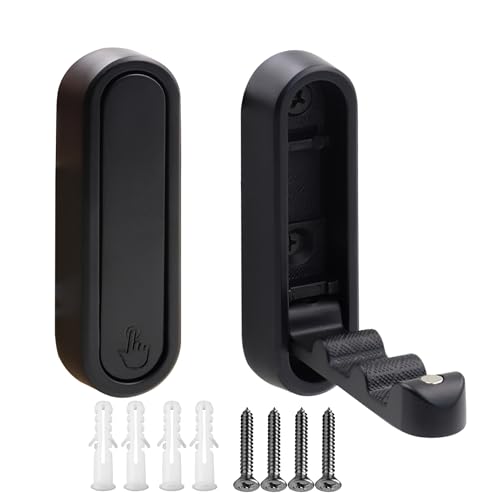 2Pcs Folding Coat Hooks for Hanging, Collapsible Towel Hooks for Bathrooms, Zinc Alloy Folding Heavy Duty Wall Hook with Screws for Clothes, Hat, Bags (Black)