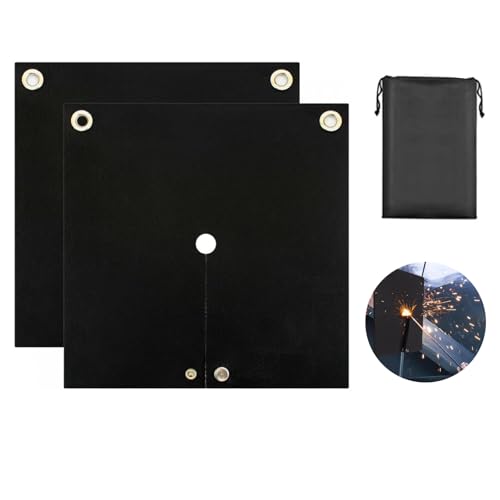 Manta de soldadura y alfombrilla de protección térmica para soldadura (paquete de 2)