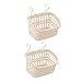 PRETYZOOM 2pcs Hangable Storage Basket Storage Baskets Hanging Plastic Bath Basket Toiletry Organizer Plastic Storage Basket Hanging Wall Basket Kitchen Supplies Toiletries Holder