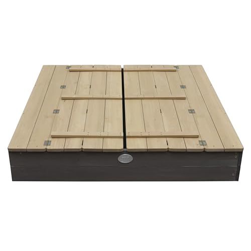 Sandkasten AXI Ella aus Holz mit Deckel und Sitzbank für Kinder