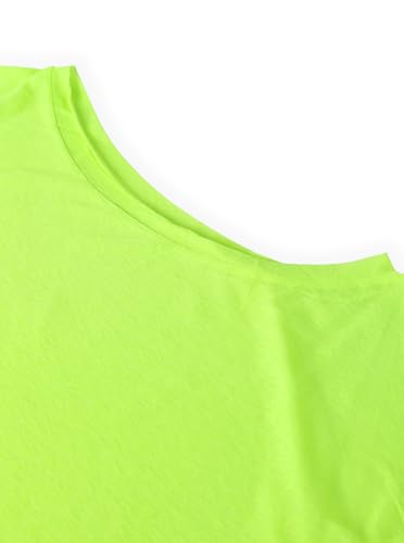Image of Hilinker Women's Sheer Off The Shoulder Tops See Through Sexy Short Sleeve Mesh Shirt Summer