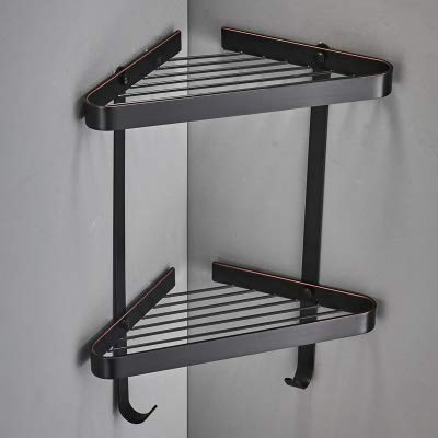 LUUYYI Shelves Corner Shower Caddy Brass Bathroom Shelfs Floating Shelves Wall Mounted Towel Storage Rack Multifunctional Kitchen Shelves