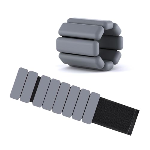 Juego de 2 pesas de muñeca para tobillo y tobillo, para pie o muñeca, para caminar, correr, yoga, aeróbic, pilates, caminar, para hombre y mujer