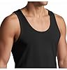COSHAL® 1 Men's Cotton Vests Tank Tops Sleeveless Plain Breathable Slim Fit Summer Top Vest Everyday Athletic wear, Easy Fit Men Workout Shirts Size XXL Black #4