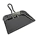 Edward Tools Extra Large Industrial Metal Dust Pan 17” - Heavy Duty Powder Coated Steel does not chip or bend - Great for large cleanups - Rubber Grip Loop handle for comfort / hanging