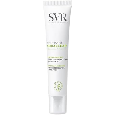 SVR Sebiaclear Mat+pores Mattifying Face Cream With 4% Niacinamide & 4% Pha For Oily To Combination Skin. Non Comedogenic, Oil Free Moisturizer To Control Shine & Visibly Tighten Pores, 1.3 Fl.oz. Cover