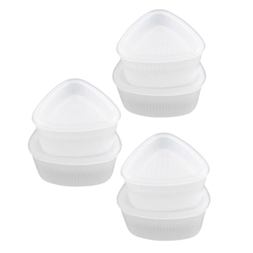 TOYANDONA 6 piezas Moldes Triangulares para Sushi Juego de Herramientas para Hacer Onigiri Bola de Arroz para Cocina Hogar y Restaurante