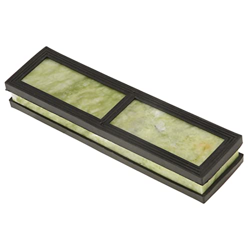 Piedra de Afilar, Grano 10000 Piedra de Afilar Cuchillos de Esmeralda Natural con Base de Drenaje 200x50x25mm/7.87x1.97x0.98, Piedras de