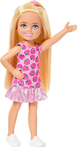 Muñeca Barbie Chelsea pequeña de 6 pulgadas con vestido y zapatos miniatura 4