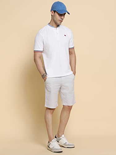 Image of Dennis Lingo Men's Cotton Slim Fit Mandarin T-Shirt