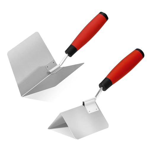 SUMED Drywall Corner Trowel 2 PC,SUMED 4'' Inside & Outside Stainless Steel Corner Finishing Tools for Drywall, Perfect for Smoothing and Shaping Corners, Ideal for DIY and Professional Use