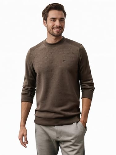 Men's Round Neck Cashmere Pullover with Thickened Collector's Grade in Fall and Winter