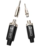 M2 UHF Wireless Microphone System XLR Mic Adapter 16 Channels, Audio Transmitter and Receiver for...
