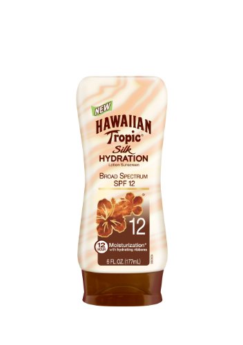 Hawaiian Tropic Sunscreen Silk Hydration Moisturizing Broad Spectrum Sun Care Sunscreen Lotion - SPF 12, 6 Ounce