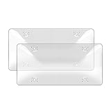2 pcs License Plate Covers with Clear Bubble Design Unbreakable Fits All Standard 6x12 Inches Novelt
