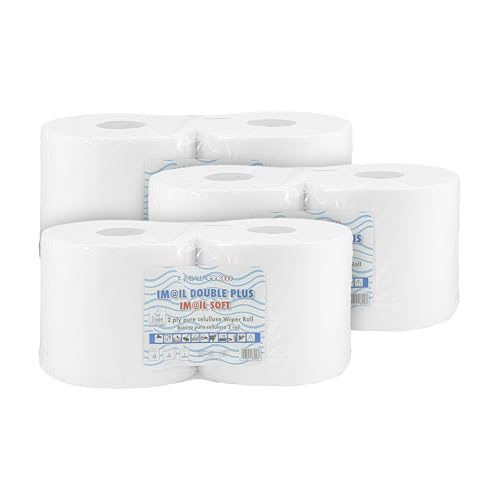 IMBALLAGGI 2000 - Rollos de Papel para Secado Industrial - 800 Tiras - Ideal para Uso alimentario y Compatible con dispensador - x Rollos