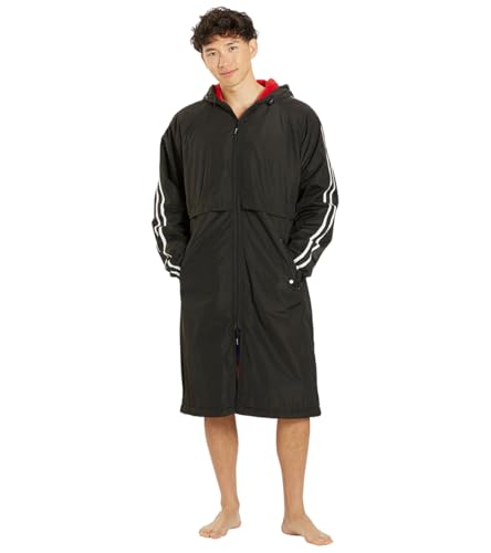 Sporti Unisex Swim Parka with Comfort Plush Fleece Lining, Multi Pocket Zipper - Water Resistant Swim Coats for Women & Men