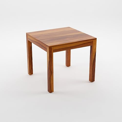 Image of Solid Sheesham Wood Dining Table 2 Seater | Two Seater Dinning Table with 2 Chairs for Home | Wooden Kitchen Dinner Table 2 Seater | Dining Room Sets for Restaurants | Rosewood, Teak Finish