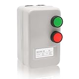 Magnetic Electric Motor Starter - 220/240V 4KW 10-16AMP - 5.5 HP Single Phase Magnetic Starter for Motors (Button Switch)