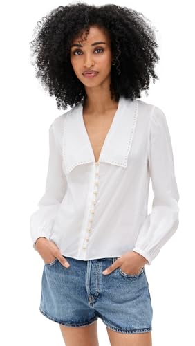 FRAME Women's The Eyelet Sailor Blouse