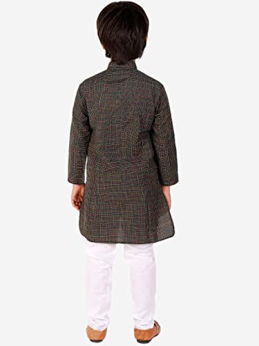 Image of Pro-Ethic Style Developer Kids Cotton Solid Ethnic Kurta Pajama Set|Traditional Style Kurta Pajama