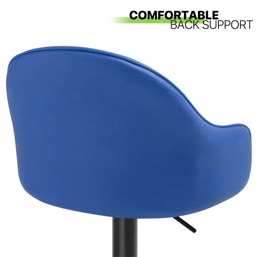 Magshion Modern Red Shell Back Pu Leather Adjustable Bar Stools Set Of 2, Counter Height Swivel Stool #TOP5