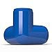 FORMUFIT 1” 3-Way Elbow Furniture Grade PVC Fitting in Blue, Made in USA, UV-Resistant, Impact-Proof, 1.315” Actual Socket Diameter (Pack of 4)