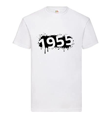 T-shirt pour homme 1955 blanc XXXL en maille premium durable