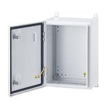 Ordentlich IP65 Weatherproof Metal Box Wall-Mounted Electronic Equipment Enclosure Box with Mounting Plate and Wall Bracket (16'' x 12'' x 8'')