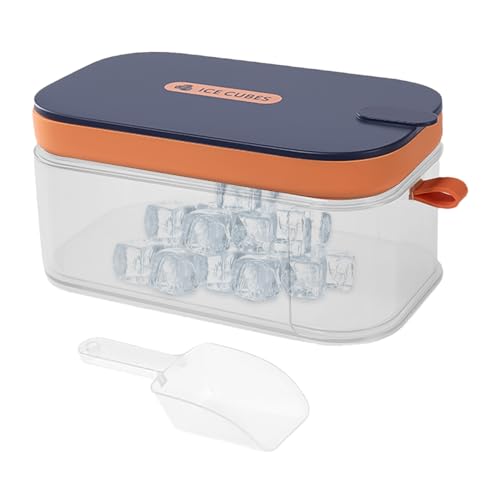 Vaschette Per Ghiaccio Da Freezer - 32 Griglie Riutilizzabile Con Contenitore E,Prodottaore Di Ghiaccio Con Contenitore A Cassetto - Per Cocktail Vino Whisky Bourbon Vodka Caffè Bevande Succo Frigo